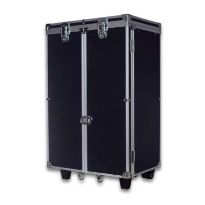 Jewelry Display Case with Wheels Trolley Case Carry Jewelry Black Jewelry Case